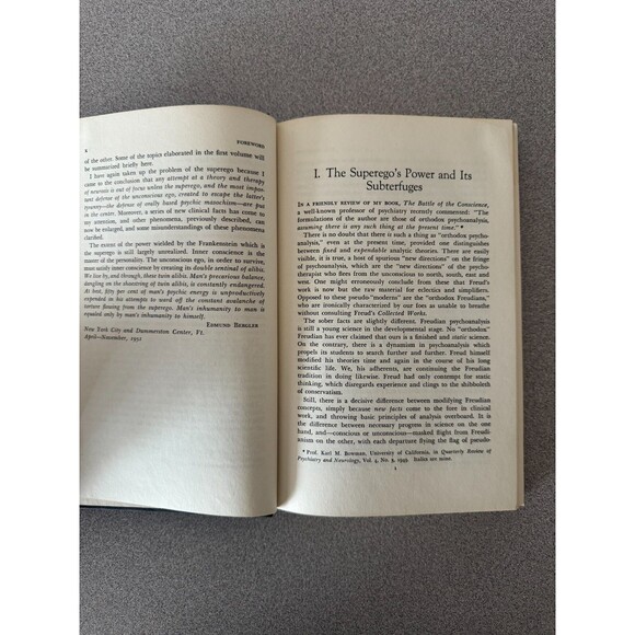 The Superego - Key to the Theory and Therapy of Neurosis - Edmund Bergler 1952 - Picture 4 of 5